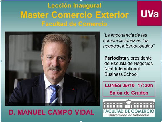 La Universidad de Valladolid presenta el convenio firmado entre Next International Business School